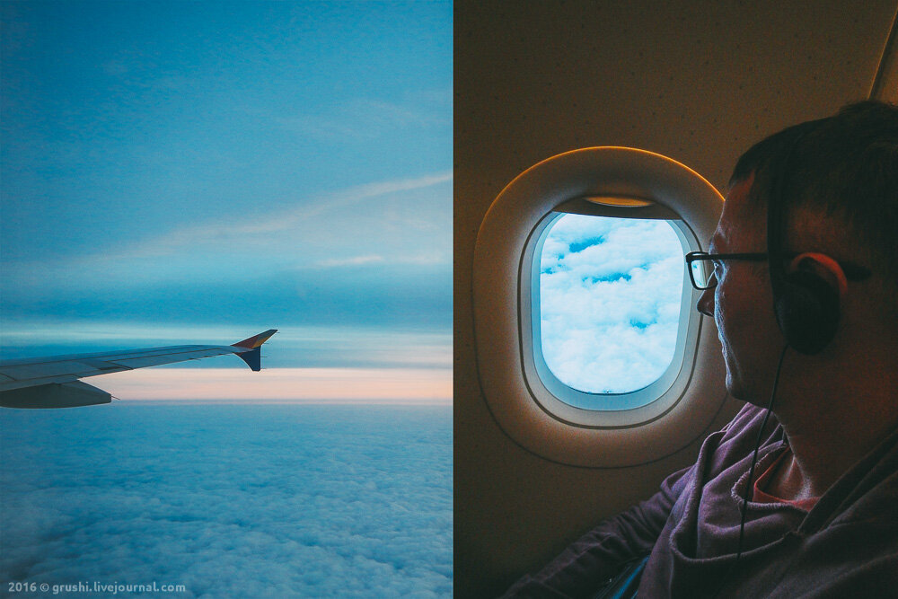 Карта полетов на мониторе в самолете