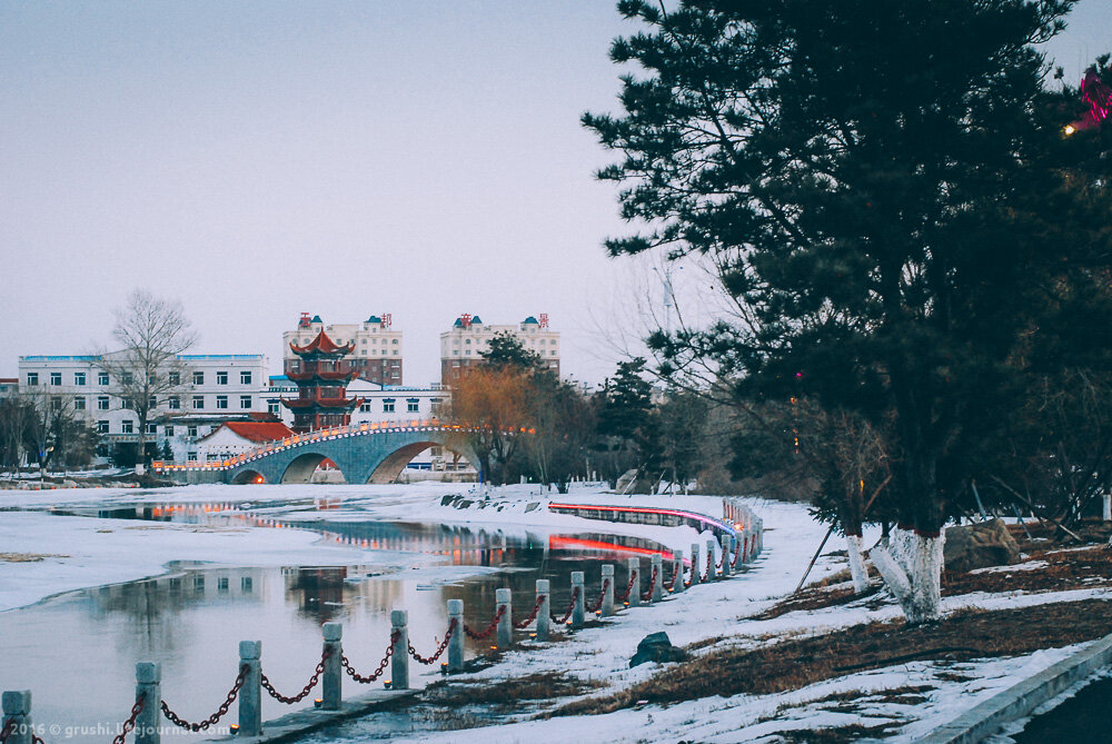 Закат в парке Хуньчуня