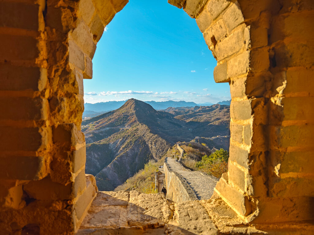 Панорама гор с Великой стены