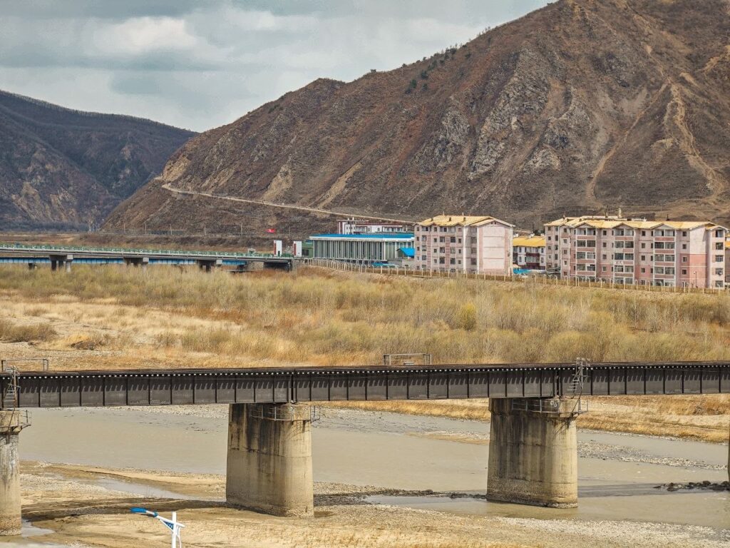 Панорама пограничной реки Тумэньцзян